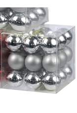 Kurt Adler Mini Glass Balls Christmas Ornaments 25MM Set of 27 Silver