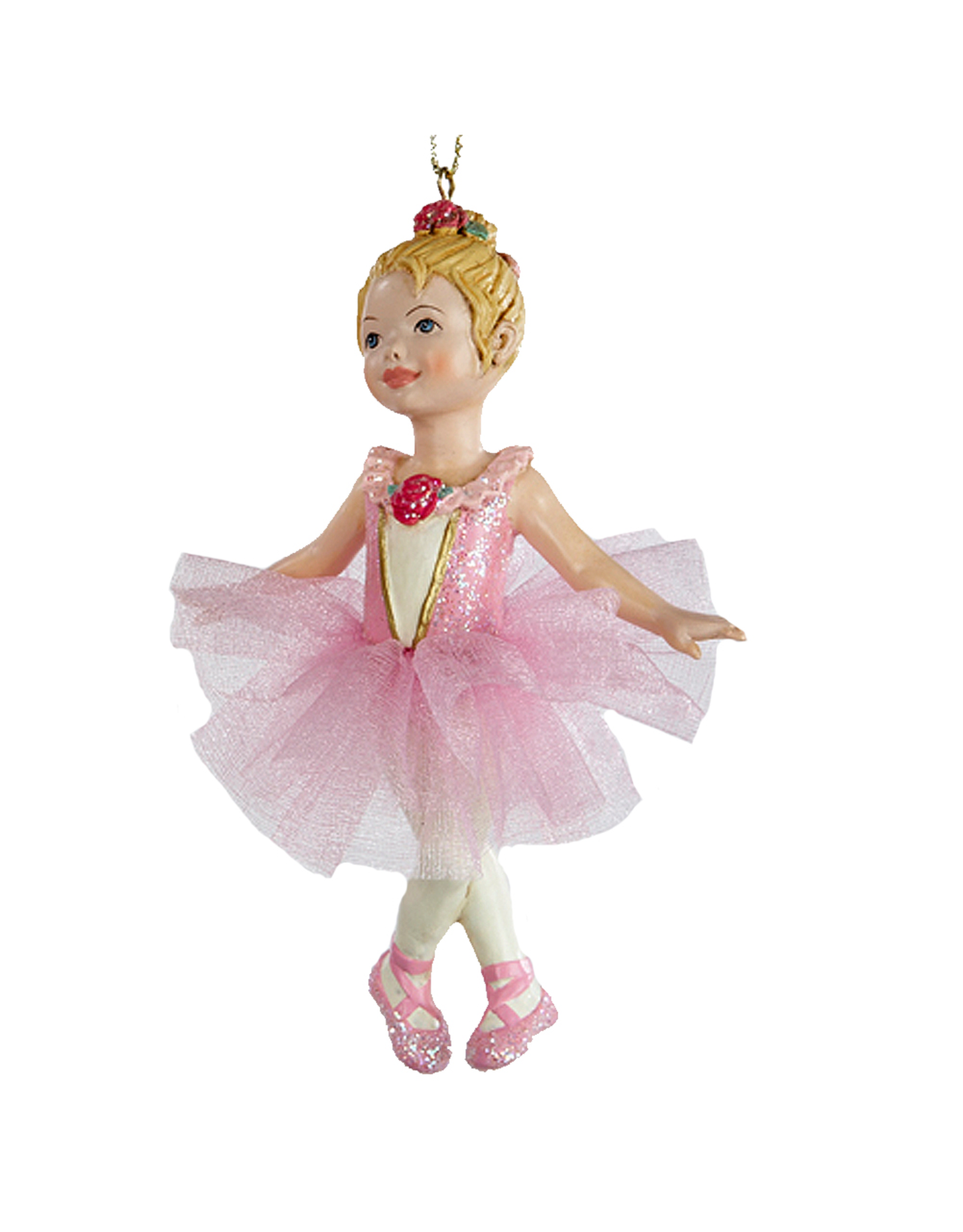 Kurt Adler Ballerina Ballet Girl Ornament Pink -B