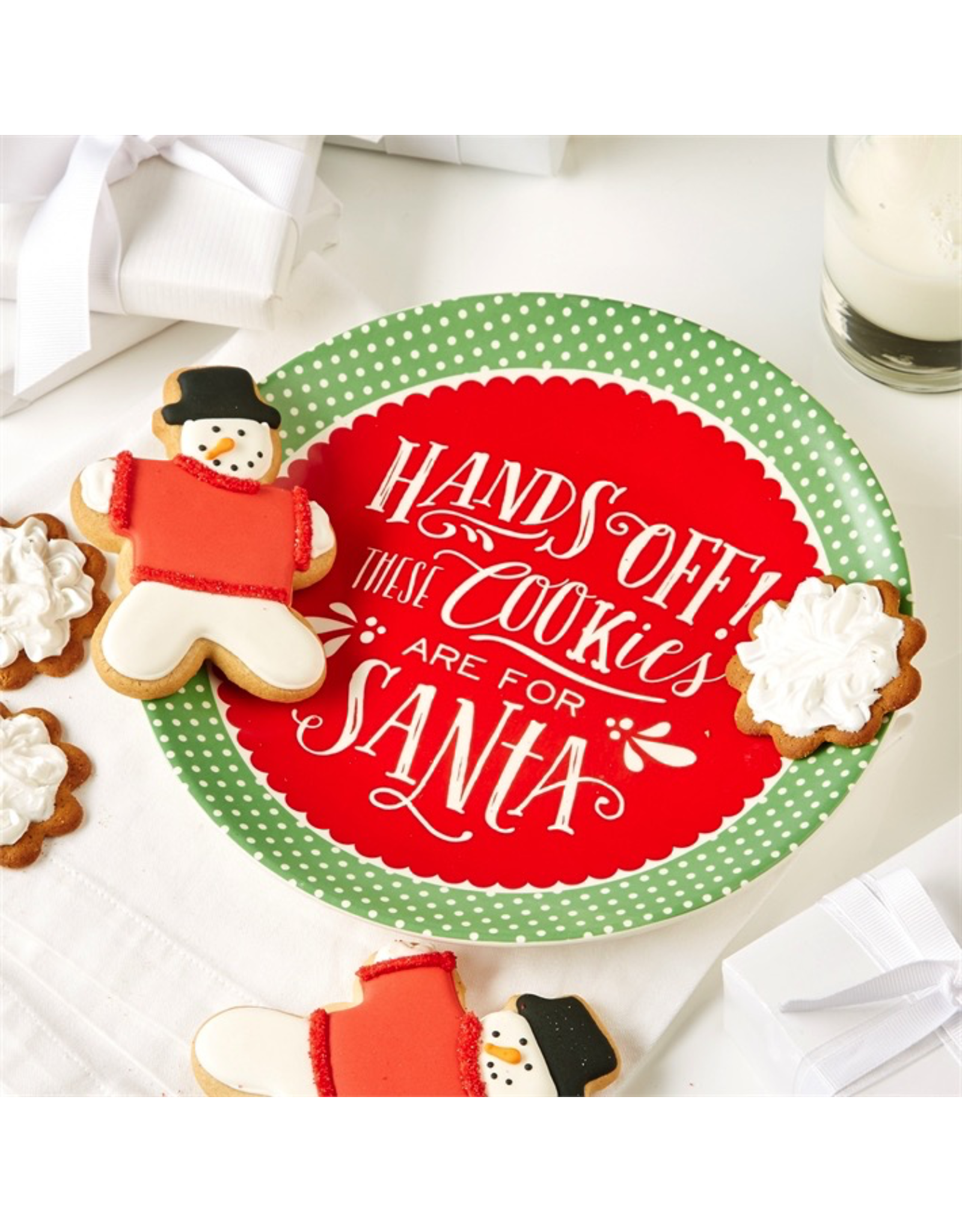 Twos Company Hands Off These Cookies Are For Santa Cookie Plate