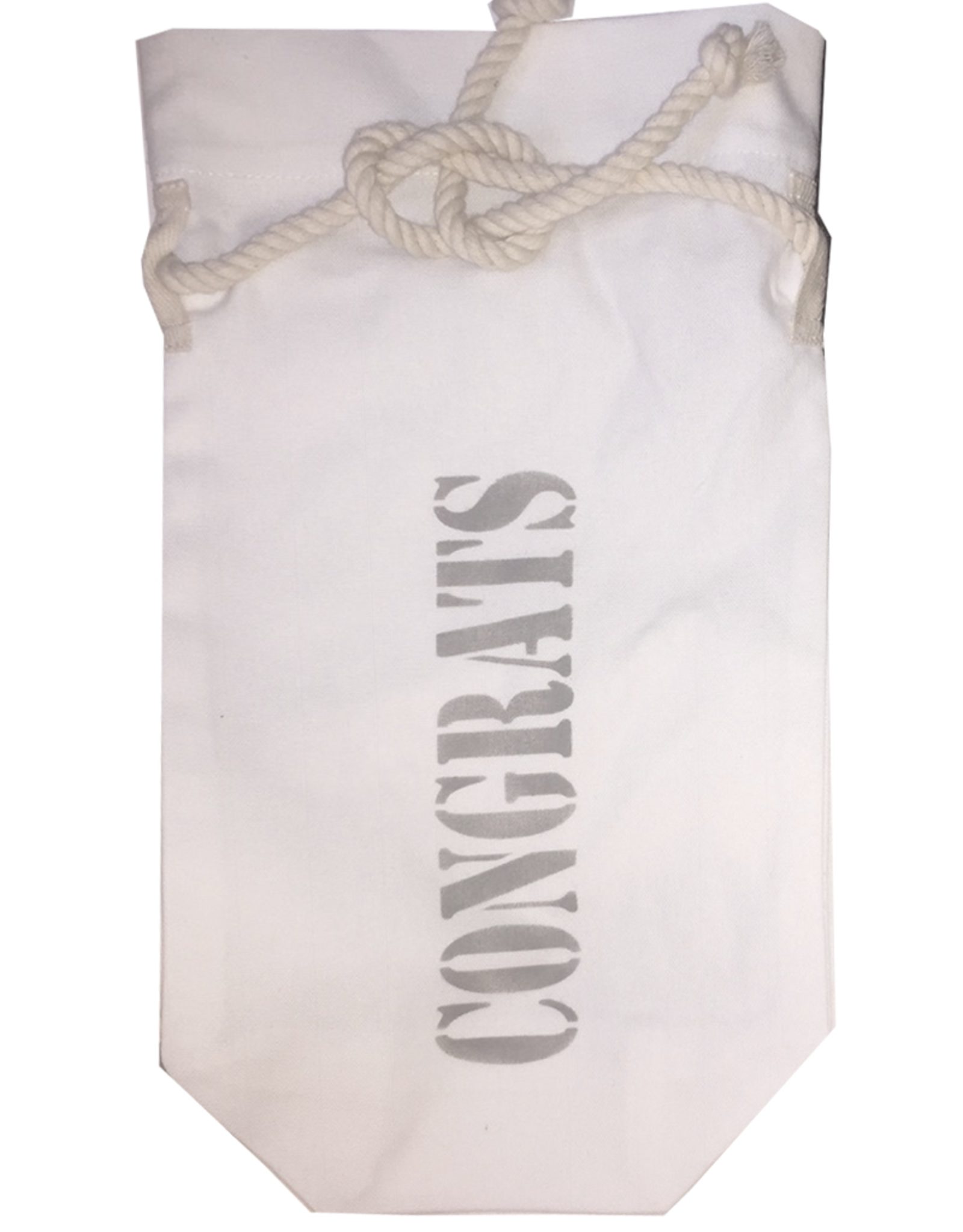 MFH Cotton Wine Bag With Congrats in Drian Grey