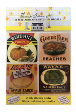 Funmade Kitchen Art 12 Self Adhesive Decals - Vintage Cans
