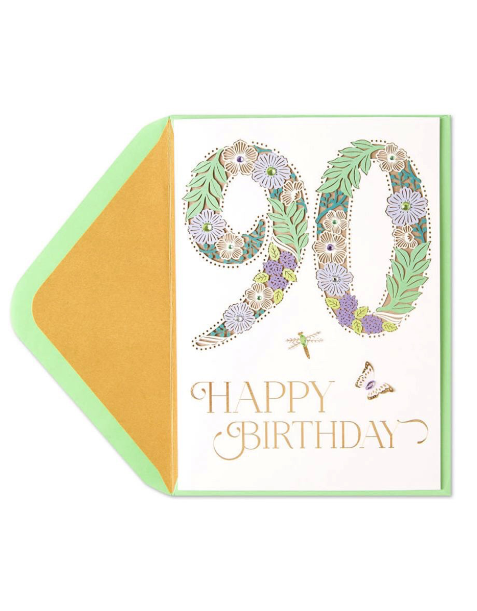PAPYRUS® Birthday Card 90th Birthday Laser Cut