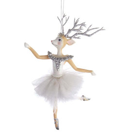 Kurt Adler Reindeer Ballerina Christmas Ornament 1pc