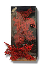 Kurt Adler Glitter Christmas Flowers W Clips 8 Inch 3pc Box Set RED