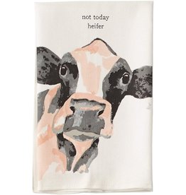 Mud Pie COW Farm Animals Dish Towel Not Today Heifer