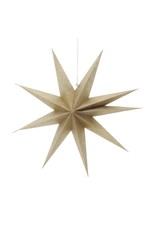 Kurt Adler Gold Metallic 3D Paper Star Hanging Ornament 19 Inch