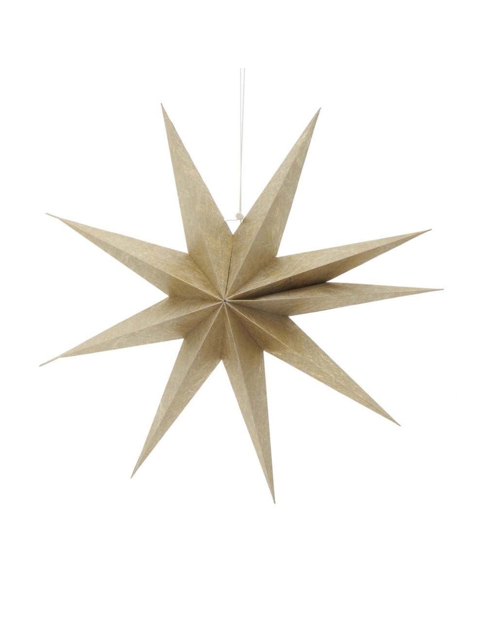 Kurt Adler Gold Metallic 3D Paper Star Hanging Ornament 19 Inch