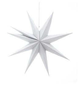 Kurt Adler Silver Metallic 3D Paper Star Hanging Ornament 19 Inch