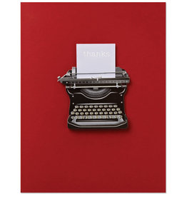 PAPYRUS® Thank You Card Handmade Typewriter With Thanks