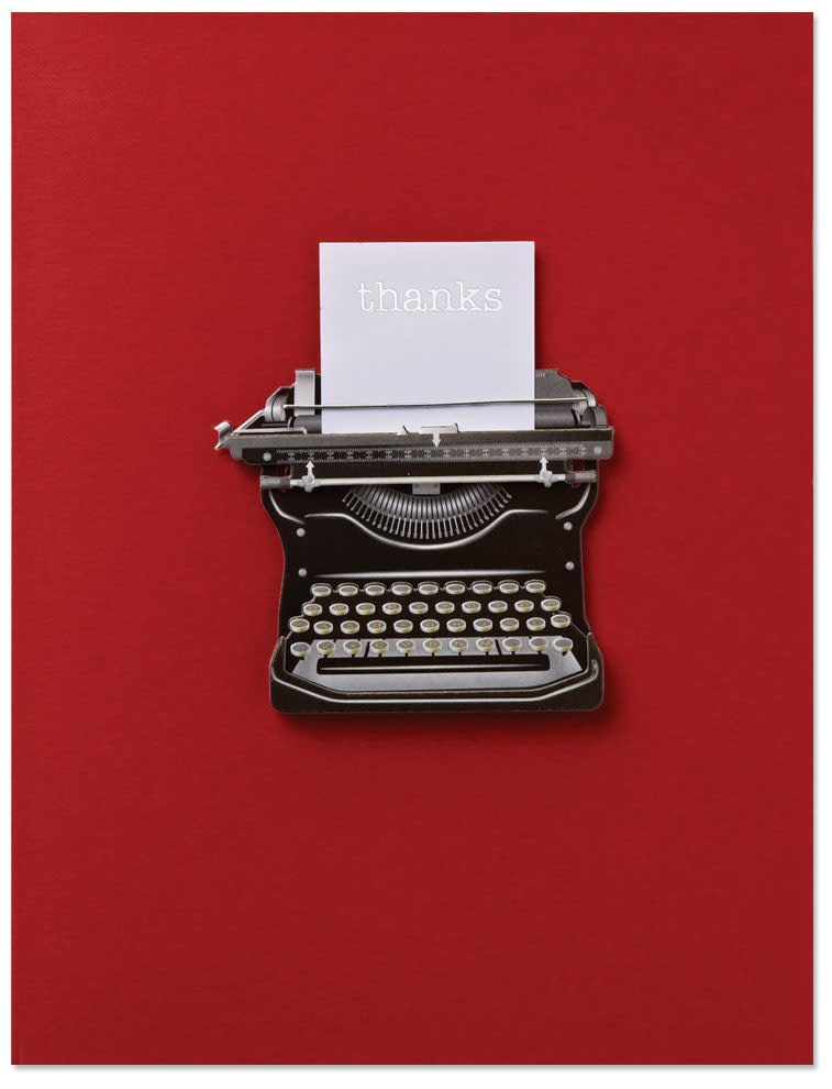 Typewriter Thank You Card Typewriter Thank You Card