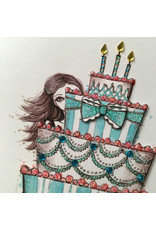 PAPYRUS® Birthday Card Girl Holding Cake Bella Pilar