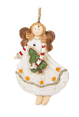 Darice Angel Ornament Flying Holding Christmas Tree