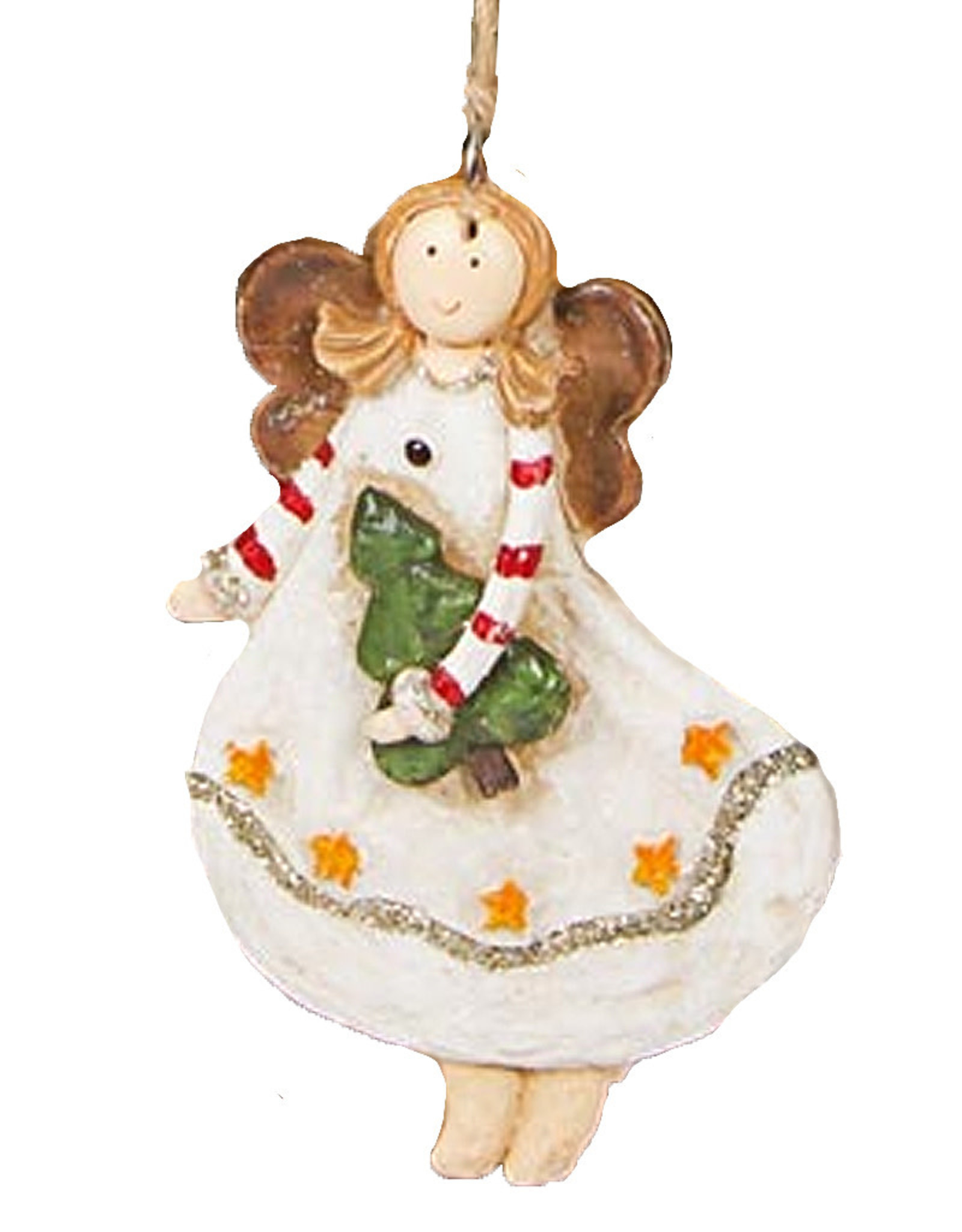 Darice Angel Ornament Flying Holding Christmas Tree