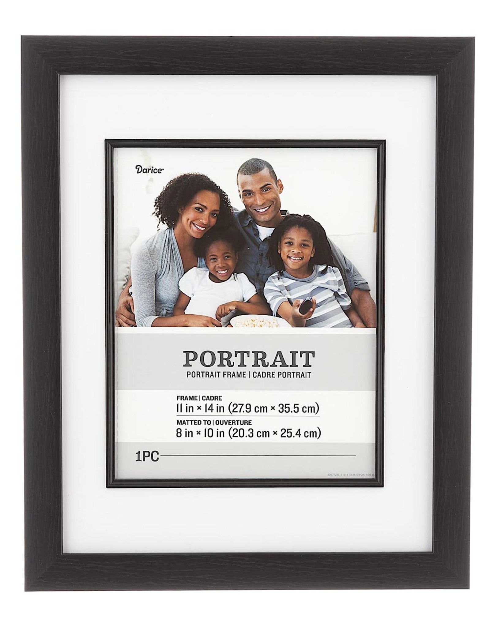 Darice 11x14 Portrait Picture Frame Black 12.7x15.7 Inch