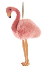 Kurt Adler Furry Pink Flamingo Ornament 6 Inch