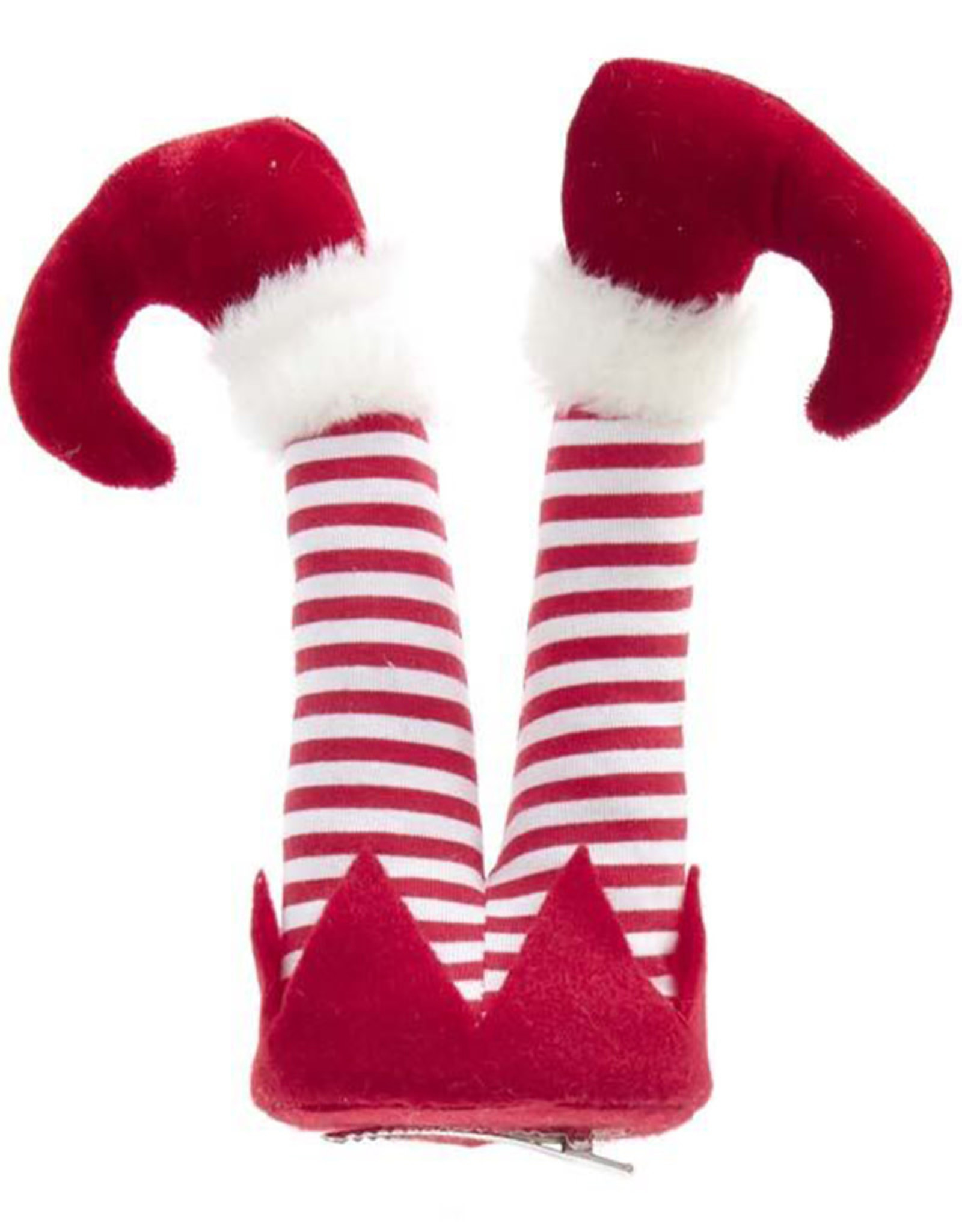 Kurt Adler Elf Legs Clip Ornament 8.5 Inch Red And White