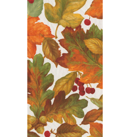 Caspari Thanksgiving Fall Guest Towel Napkins 15pk Autumn Leaves II