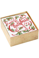Caspari Boxed Christmas Paper Cocktail Napkins 40pk Merry Christmas To You