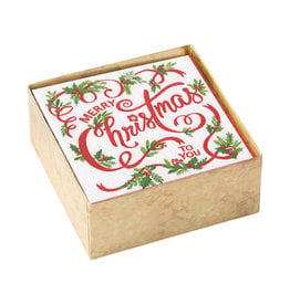 Caspari Boxed Christmas Paper Cocktail Napkins 40pk Merry Christmas To You
