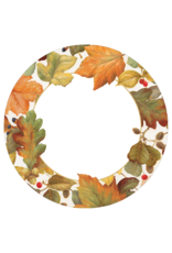 Caspari Thanksgiving Paper Dinner Plates 8pk Round Autumn Leaves II