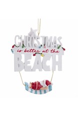 Kurt Adler Beach Santa On Hammock Coastal Christmas Ornament 4 Inch