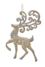 Kurt Adler Platinum Reindeer Ornament 6 Inch
