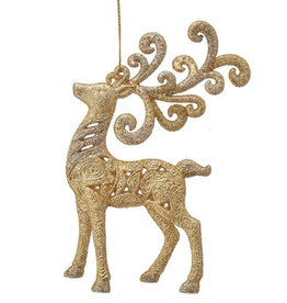 Kurt Adler Gold Reindeer Ornament 6 Inch