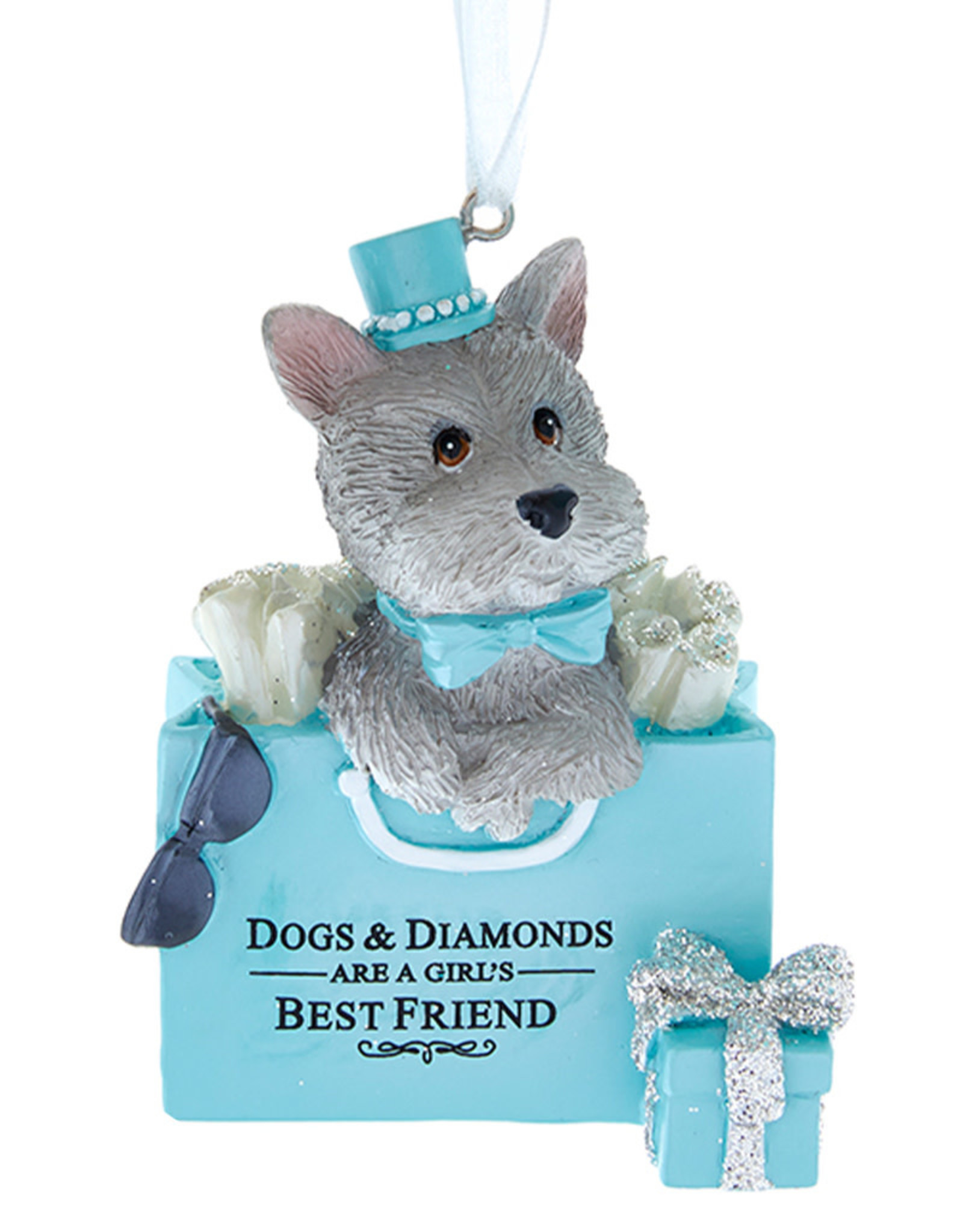 Kurt Adler Dog In Purse Ornament Dogs N Diamonds Are A Girls Best Friend