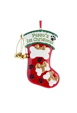 Kurt Adler Puppys 1st Christmas Stocking For Personalization