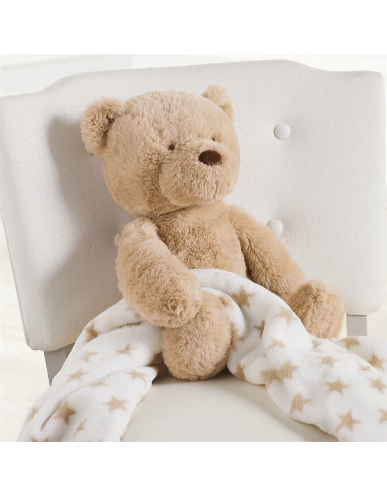Mud Pie New Baby Gifts Plush Teddy Bear With Baby Blanket