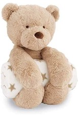 Mud Pie New Baby Gifts Plush Teddy Bear With Baby Blanket