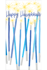 Caspari Hanukkah Money Holder Cards 4pk Happy Hanukkah Candles