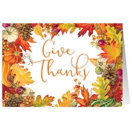 Caspari Thanksgiving Card Give Thanks