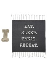 Mud Pie Dog Blanket And Toy Set - Eat Sleep Treat Repeat