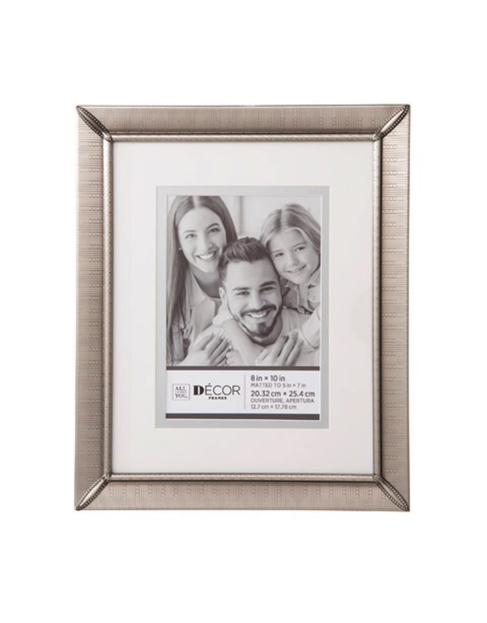 Darice Brushed Pewter Picture Frame 8x10 Matted to 5x7
