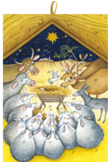 Caspari Christmas Advent Calendar Nativity With Animals