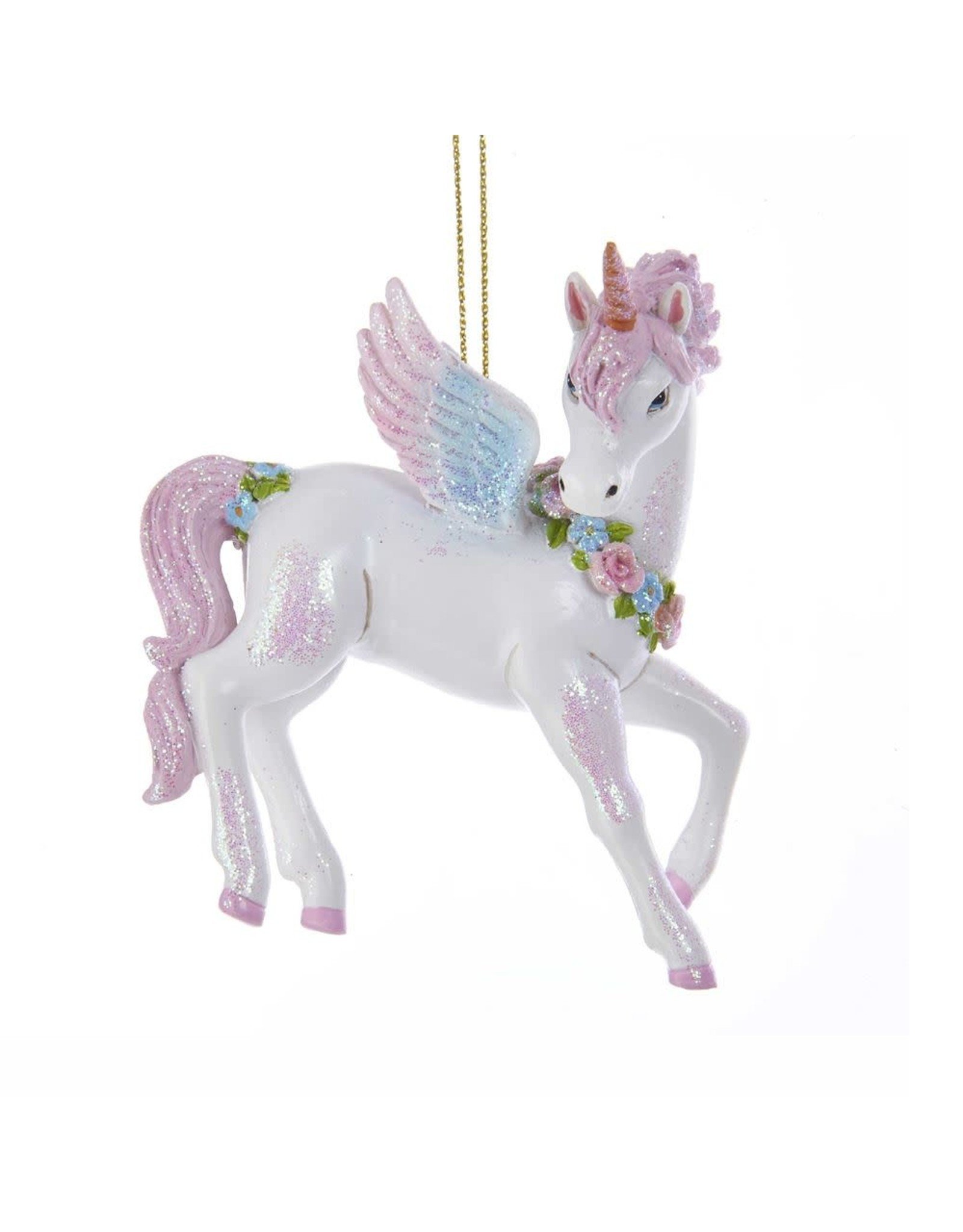 Kurt Adler Glittered Unicorn Fantasy Horse Ornament