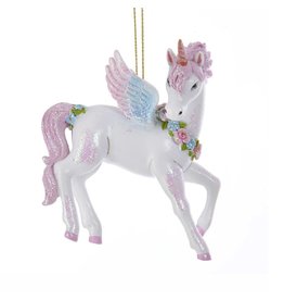 Kurt Adler Glittered Unicorn Fantasy Horse Ornament