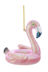 Kurt Adler Pool Float Ornament Pink Flamingo