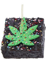 Kurt Adler Foam Cannabis Brownie Ornament With Sprinkles