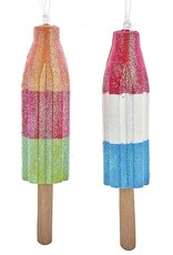 Kurt Adler Ice Rocket Pop Popsicle Ornaments 2 Assorted