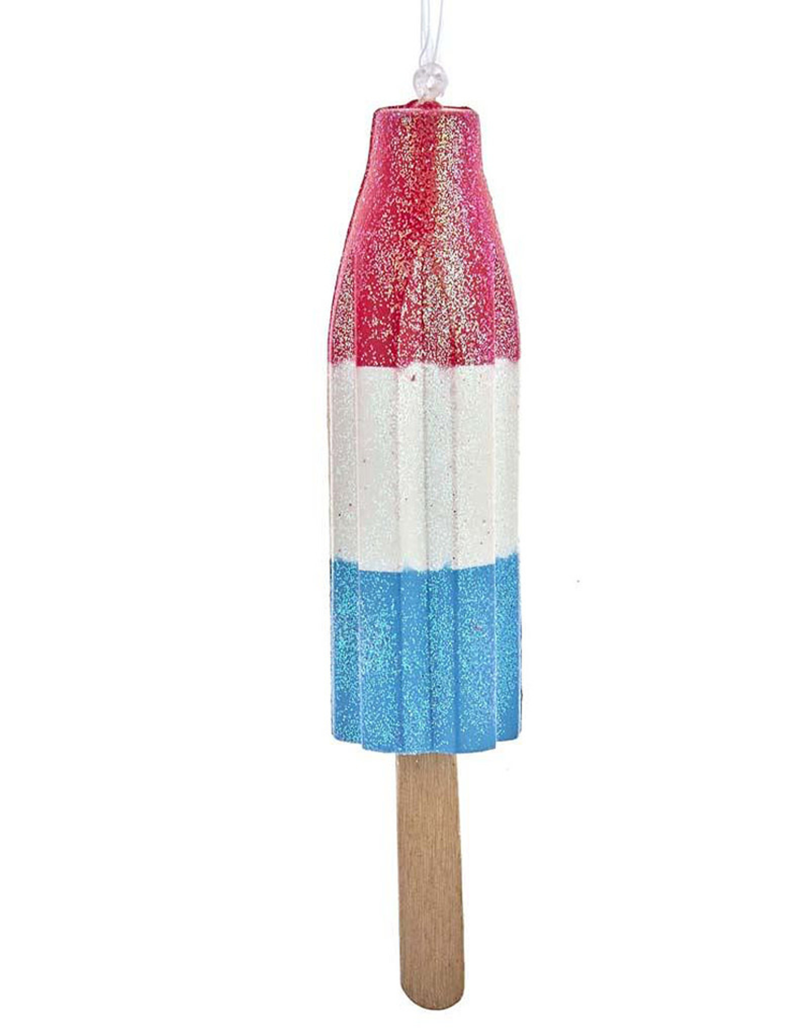 Kurt Adler Ice Rocket Pop Popsicle Ornament - Red White Blue