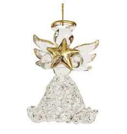 Kurt Adler Spun Glass Angels Mini Christmas Tree Ornaments 8pk