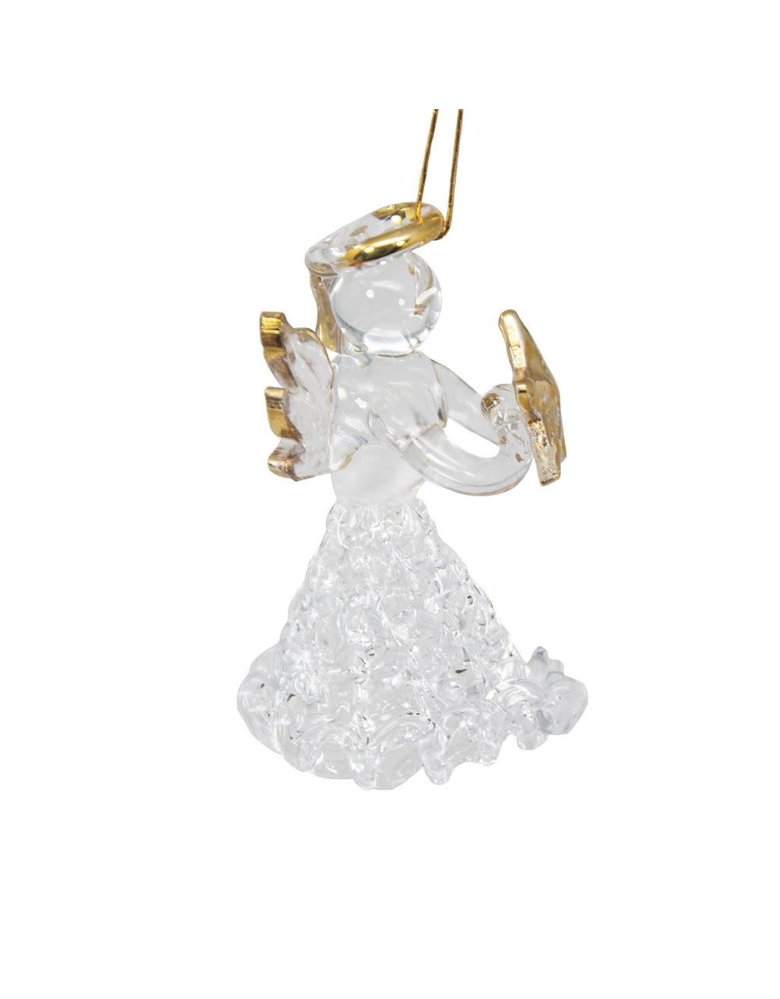 Kurt Adler Spun Glass Angels Mini Christmas Tree Ornaments 8pk