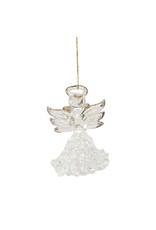 Kurt Adler Spun Glass Angels Mini Christmas Tree Ornaments 8pk