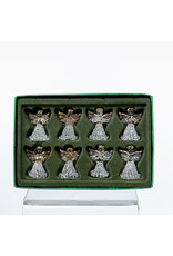 Kurt Adler Spun Glass Angels Mini Christmas Tree Ornaments 8pk