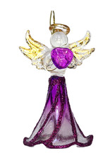 Kurt Adler Crystal Birthstone Angel Ornaments FEBRUARY