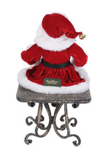 Karen Didion Traditional Pose-able Santa Figures 15H Set of 2 Santa’s