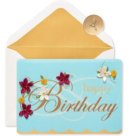 PAPYRUS® Birthday Card Embroidered Flower