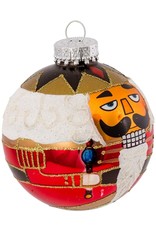 Kurt Adler Christmas Glass Nutcracker Ball Ornaments 80MM